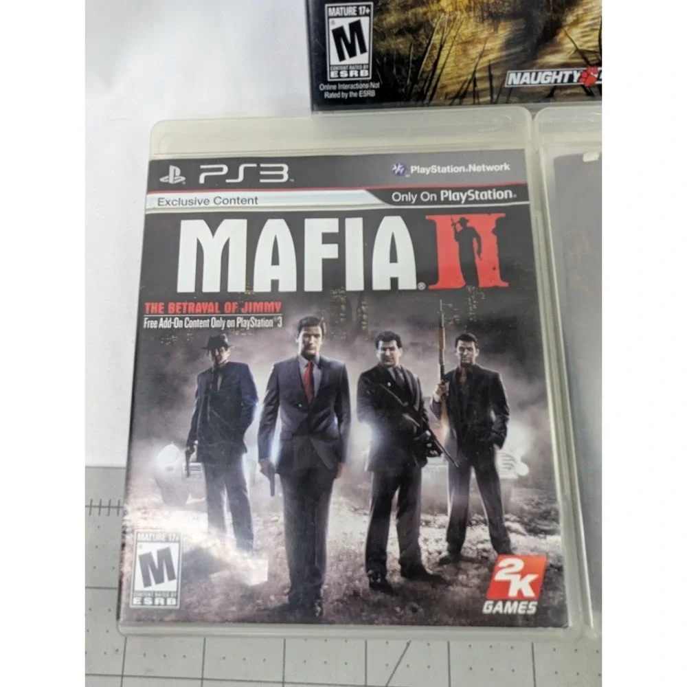 PS3 Video Game Lot The Last of Us Uncharted 2 Mafia‎ II